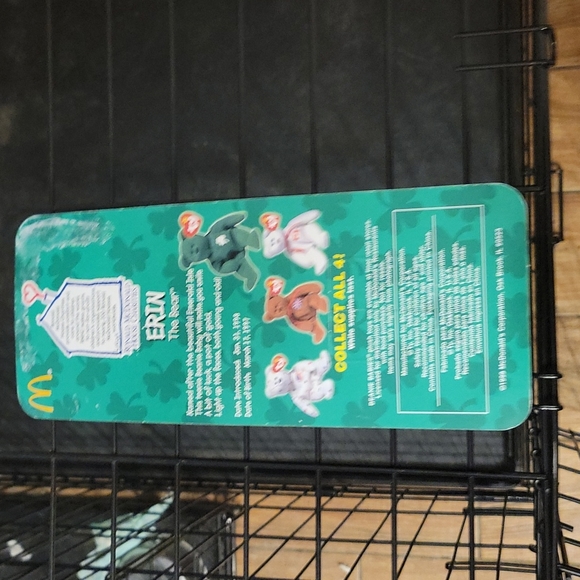 ERIN THE BEAR Ty Teenie Beanie Baby w/tag &Tush tag Errors - Picture 2 of 2